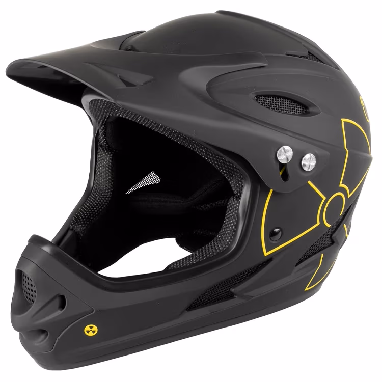 Шлем M-WAVE Fall Out Fullface/Downhill Helmet matt black/yellow