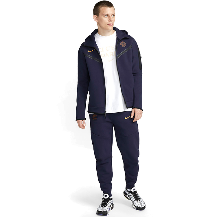 Hanorac pt bărbați Nike PSG MNSW TCH FLC HOODIE FZWR M Albastru photo 3