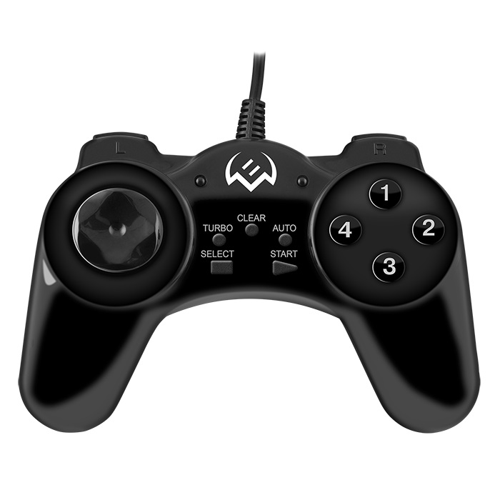SVEN GC-150 Gamepad, Vibration feedback, 2 axes, D-Pad, 1 joystick and 13+3 buttons, USB, Black photo 1