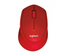 Logitech Wireless M330 Silent Plus, Optical Mouse for Notebooks, nano receiver, Red