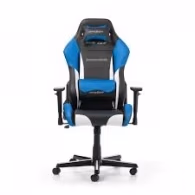 Gaming/Office Chair DXRacer Drifting GC-D61-NWB-M3, Black/White/Blue, Premium PU leather, max weight up to 150kg / height 145-175cm, Recline 90°-135°, 3D Armrests, Head and Lumber cushions, Aluminium wheelbase, 2