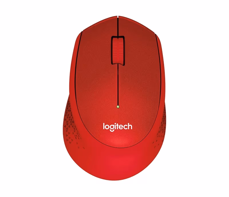 Logitech Wireless M330 Silent Plus, Optical Mouse for Notebooks, nano receiver, Red 