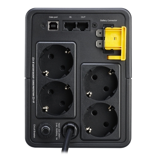 APC Back-UPS BX750MI-GR, 750VA/410W, AVR, 4 x CEE 7/7 Schuko (all 4 Battery Backup + Surge Protected), LED indicators photo 4