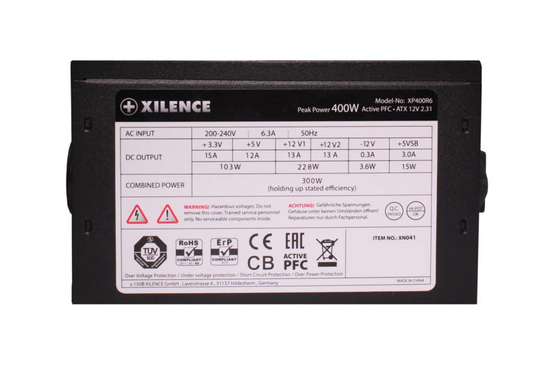 Блок питания 400W  XILENCE  ”Performance C” Series,  XP400R6 (XN041) photo 4