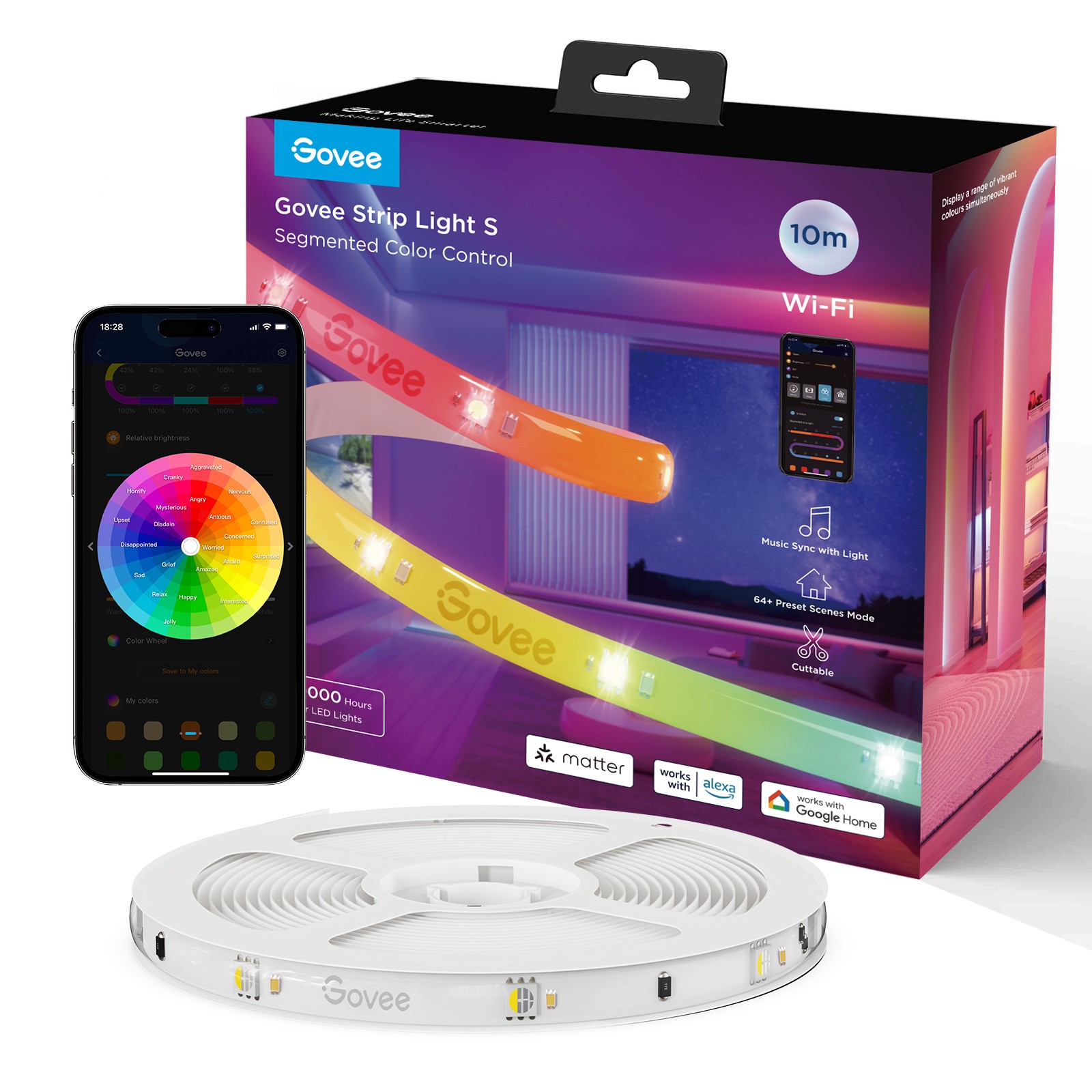 Светодиодная лента GOVEE RGBIC S LED / 10m / Multicolor / Wi-Fi / Bluetooth photo 1