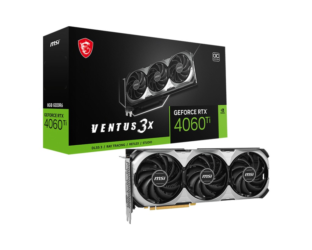 Видеокарта MSI GeForce RTX 4060 Ti VENTUS 3X E 8G OC/ 8GB/ GDDR6/ 128bit photo 1