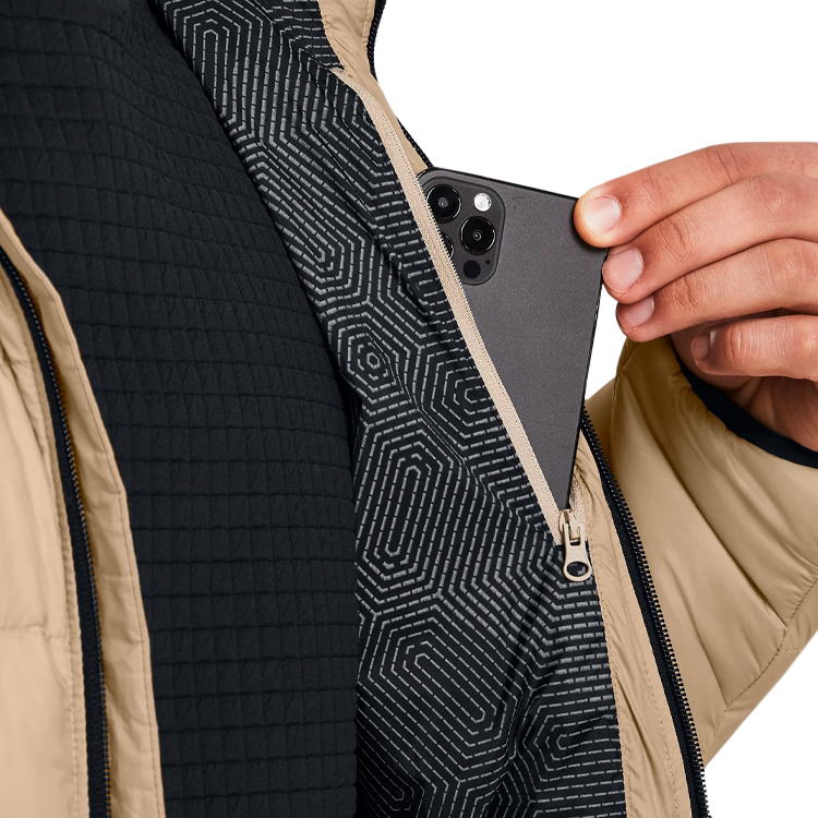 Geacă pt Barbati Under Armour LEGEND DOWN HOODED JACKET L Bej photo 2