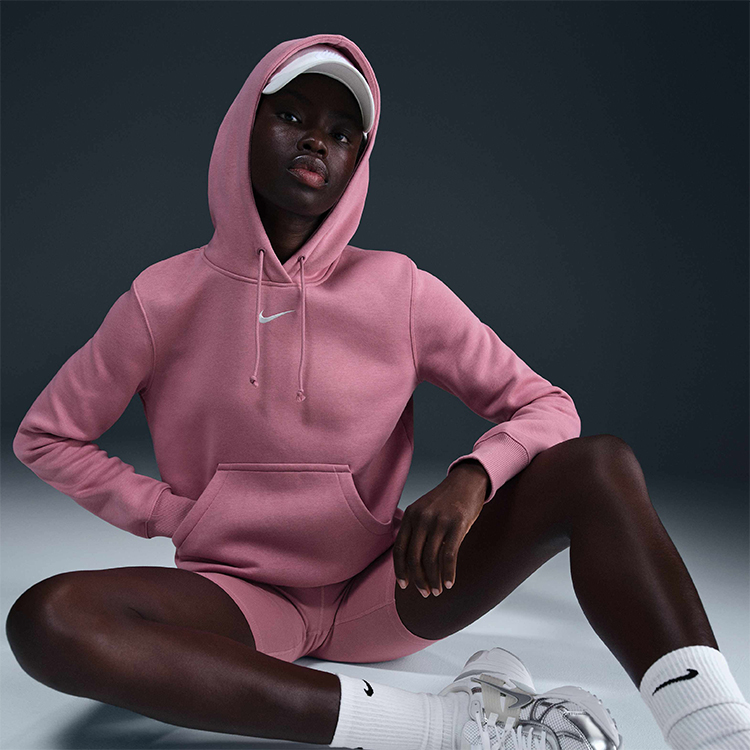 Hanorac Nike W NSW PHNX FLC STD PO HOODIE M Roz Femei photo 7