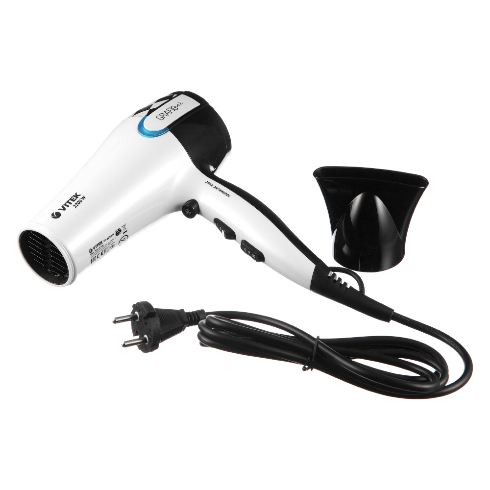Uscator de par Vitek VT-2299 2200W Alb cu negru photo 4