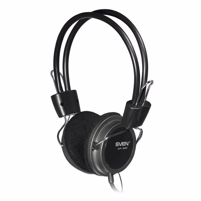 SVEN AP-520, Headphones with microphone, Volume control, 2.2m, Black