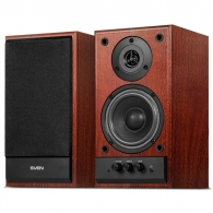 SVEN SPS-702 Walnut, 2.0 / 2x20W RMS, headphone jack, wooden, (4"+3/4") thumbnav 1