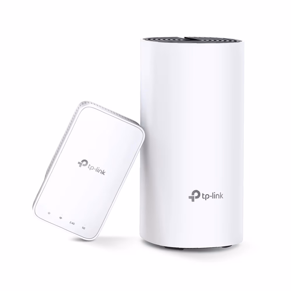 TP-LINK Deco M3 (2-pack) AC1200 Mesh Wi-Fi System, 2 LAN Gigabit Port, 867Mbps on 5GHz + 300Mbps on 2.4GHz, 802.11ac/b/g/n, Wi-Fi Dead-Zone Killer, Seamless Roaming with One Wi-Fi Name, Antivirus, Parental Controls