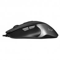 SVEN RX-G970 Gaming, Optical Mouse, 600-4000 dpi, 6+1 buttons (scroll wheel),  DPI switching modes, Two navigation buttons (Forward and Back), RGB backlight, Soft Touch coating, USB, 1.8m, Black