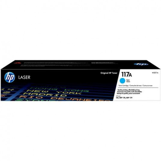 HP 117A Cyan Original Toner Cartridge, 1pcs, Black, 1000 pages for HP Color Laser 150a/150nw/178nw/179fnw photo 1