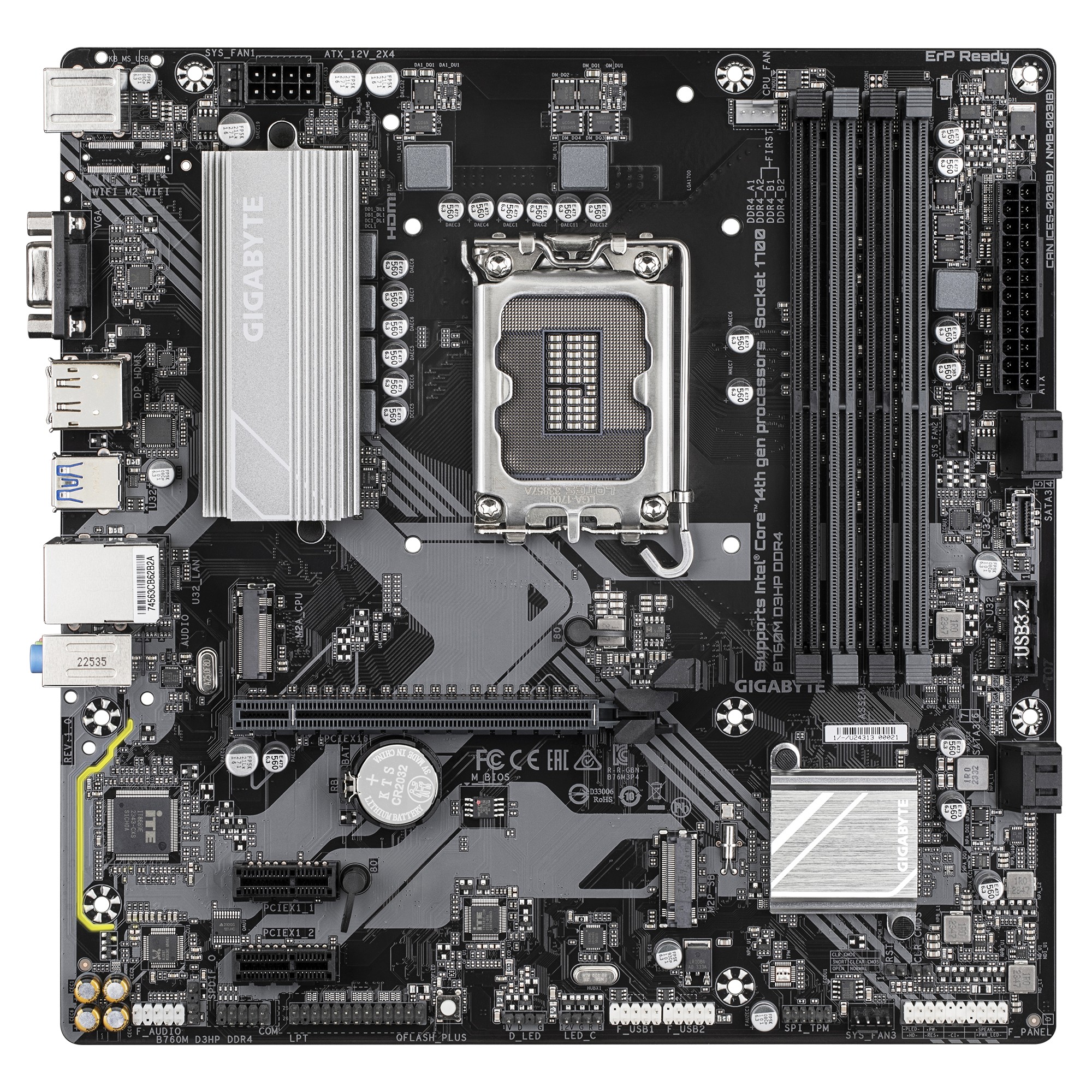 Материнская плата GIGABYTE B760M D3HP DDR4 / 1700 / B760 / DDR4 / mATX photo 2