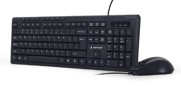 Gembird KBS-UM-04, Multimedia desktop set, black, US-Layout, Black photo 2