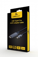 Cable Type-C to HDMI - 1.8m - Cablexpert CC-USB3C-HDMI-01-6, 1.8m, USB Type-C to HDMI display adapter cable, Supported resolutions: HDMI up to 4K at 60 Hz, Space Grey thumbnav 3