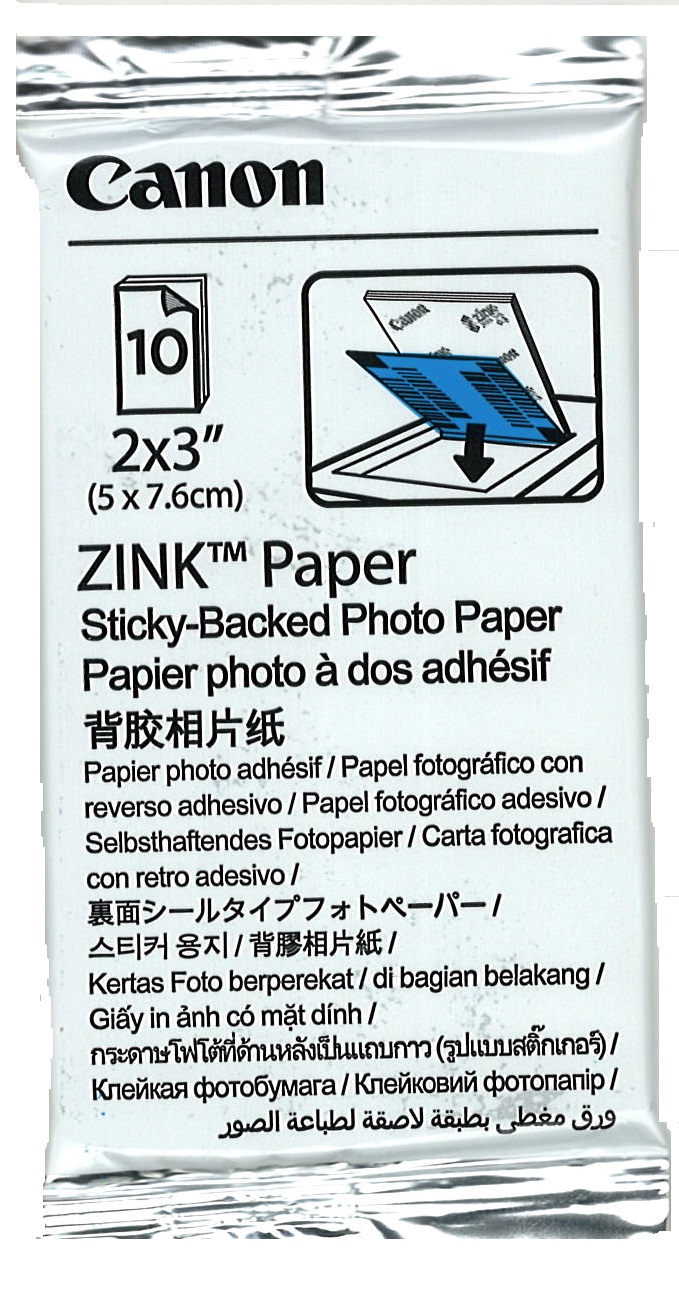 ZINK PAPER ZP-2030 10 sheets (50.8X76.2 mm) for ZOEMINI S2 ZV223 photo 1