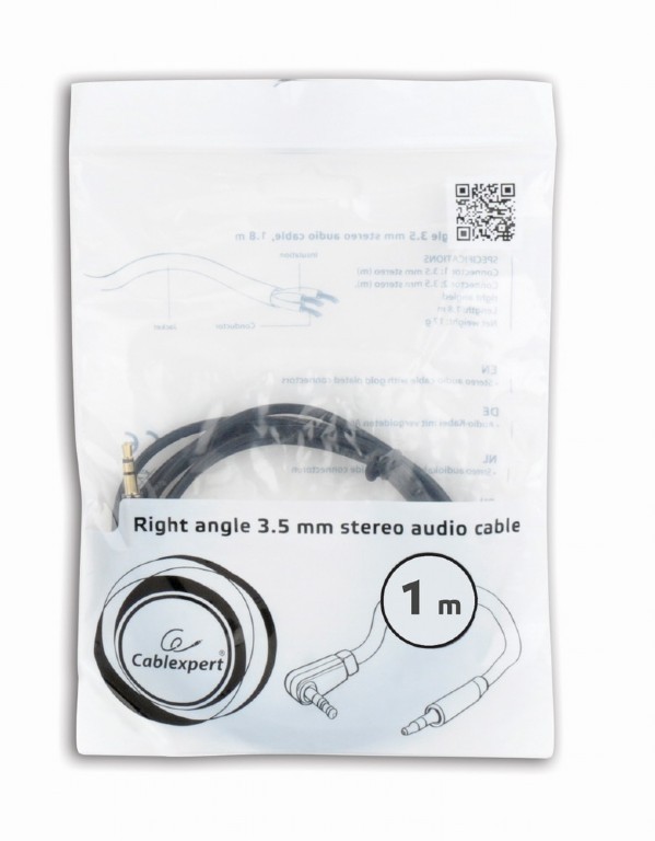 Cablu Audio Cablexpert CCAPB-444L-1M / 3.5mm stereo plug to 3.5mm stereo plug / 1m photo 2