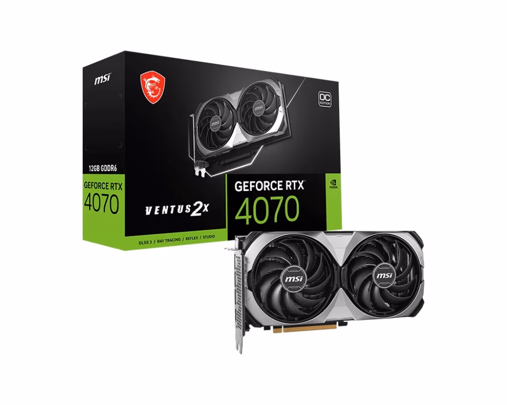 Видеокарта MSI GeForce RTX 4070 VENTUS 2X E 12G OC/ 12GB/ GDDR6/ 192bit 