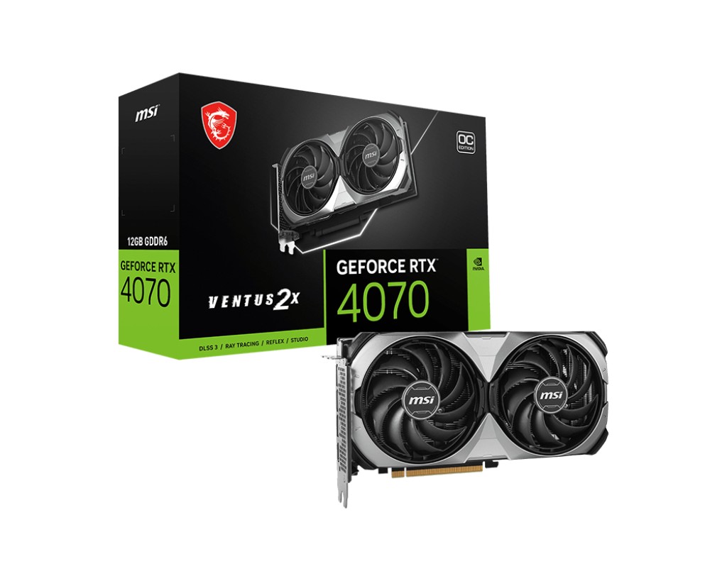 Видеокарта MSI GeForce RTX 4070 VENTUS 2X E 12G OC/ 12GB/ GDDR6/ 192bit photo 1