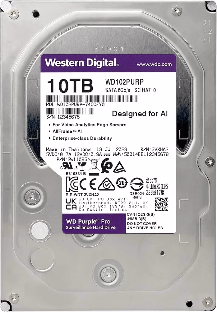 3.5” HDD Western Digital Caviar Purple PRO/ 8.0TB/ 7200rpm/ 512MB/ SATAIII 