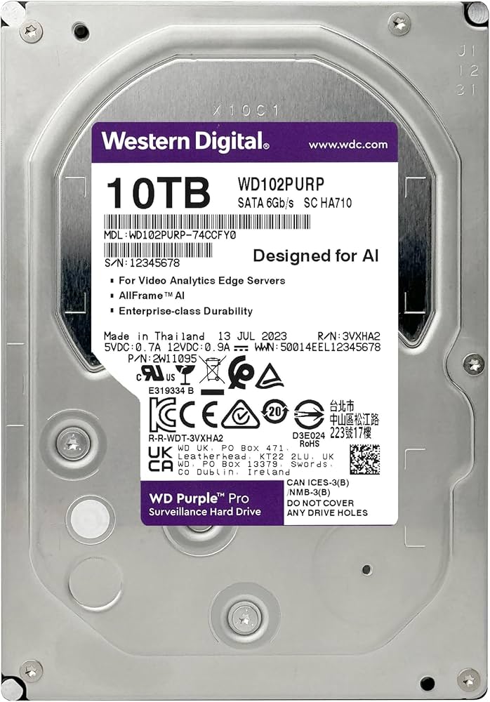 3.5” HDD Western Digital Caviar Purple PRO/ 8.0TB/ 7200rpm/ 512MB/ SATAIII photo 1
