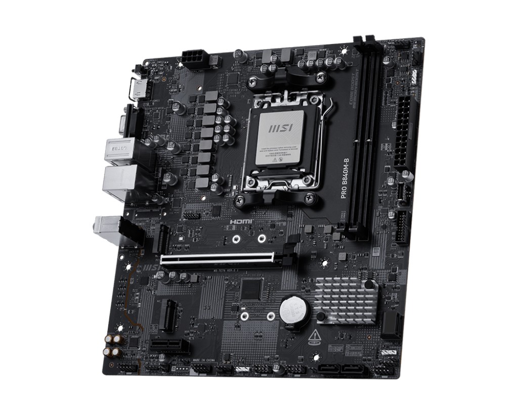 Материнская плата MSI PRO B840M-B / AM5 / B840 / DDR5 / mATX photo 3