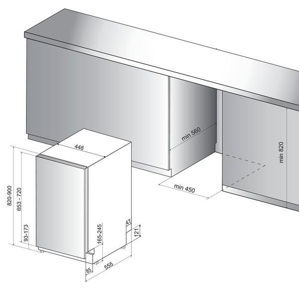 Посудомоечная машина встраиваемая Hotpoint - Ariston HSIC 3M19 C /10 Комплектов /Узкая photo 2