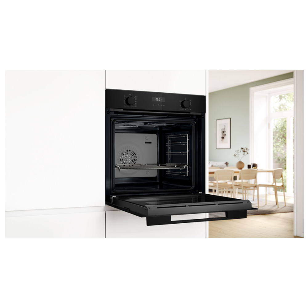 Встраиваемый духовой шкаф Bosch HJA737BA0 / 76 л. / A / Черный photo 4