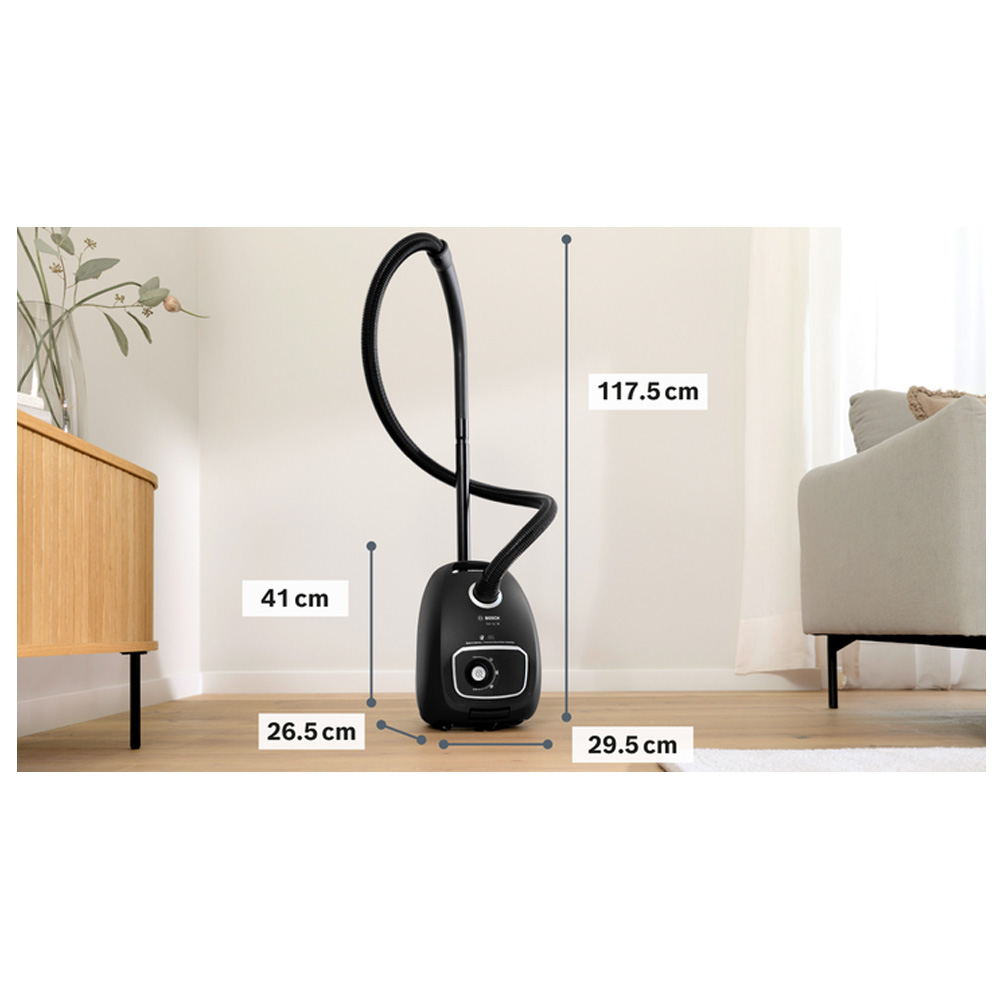 Пылесос с мешком Bosch BGB41BA1 / 600Вт / Black photo 5