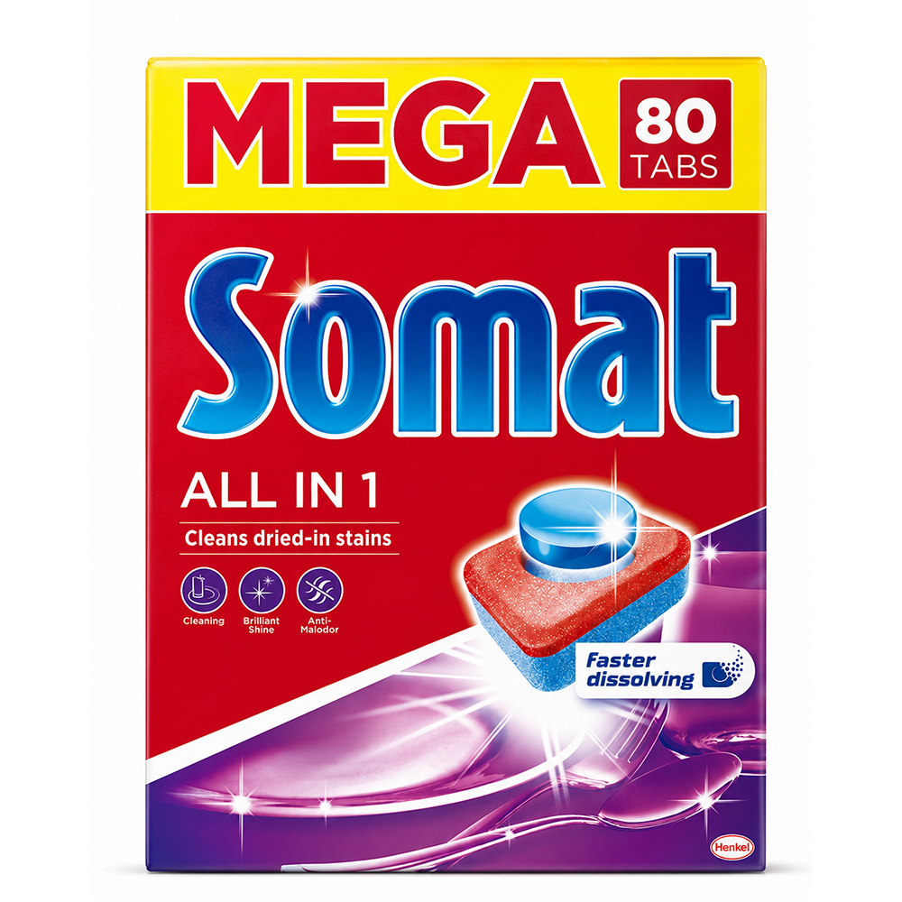 Таблетки для ПММ Somat AllinOne80Tab photo 1 Таблетки для ПММ Somat AllinOne80Tab photo 1