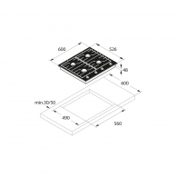 Plita cu gaz incorporabila Asko HG1666AB thumbnav 2