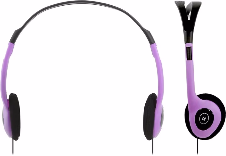 Casti cu microfon Defender Aura HN-001 Lilac
