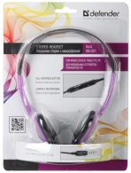 Наушники с микрофоном Defender Aura HN-001 Lilac thumbnav 2