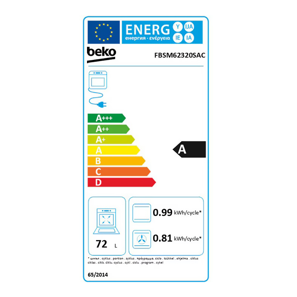 Газовая плита Beko FBSM62320SAC / 4 конфорок / 60 см / Антрацит photo 7
