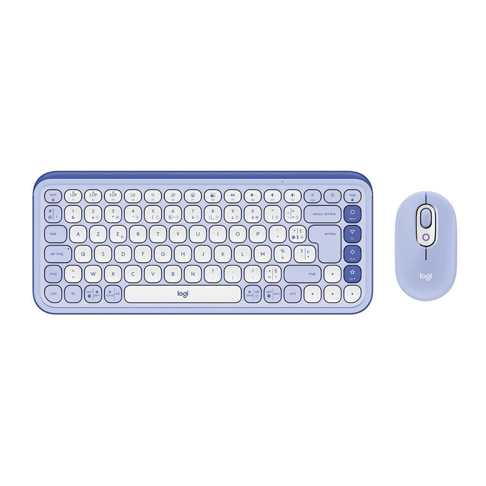 Клавиатура + мышь беспроводная Logitech POP ICON COMBO LILAC (920-013078) / Мембранная photo 1