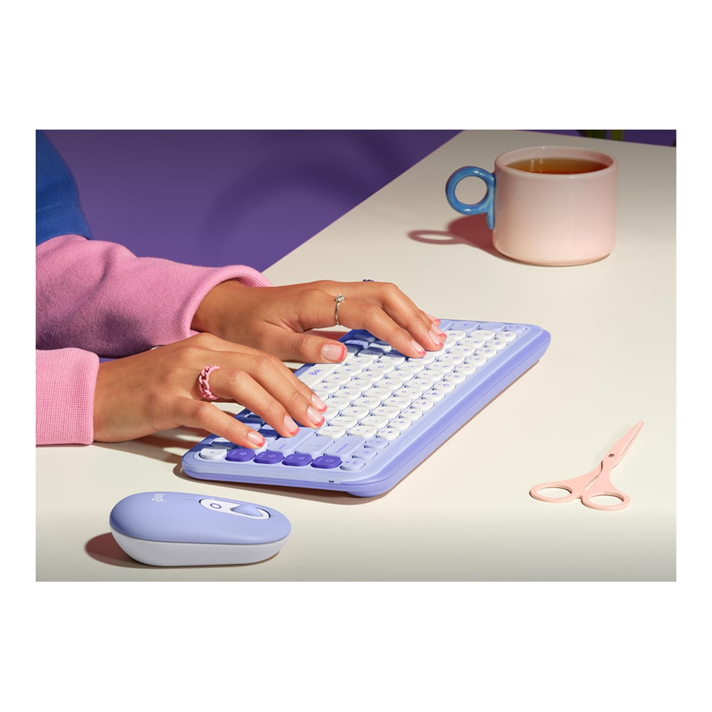 Клавиатура беспроводная Logitech POP ICON KEYS LILAC (920-013074) / Мембранная photo 7