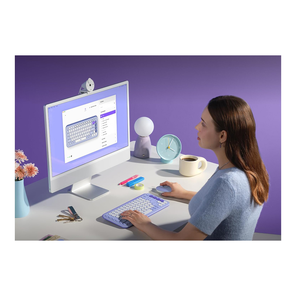 Клавиатура беспроводная Logitech POP ICON KEYS LILAC (920-013074) / Мембранная photo 8