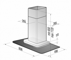 Вытяжка Gorenje DKG902-ORAE, 1 моторов, 470 m3/ч, 90 см, Черный thumbnav 2