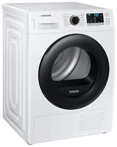 Mas. de uscat rufe cu pompa de caldura Samsung DV90TA020AE, Pompa de caldura, 9 kg, A++, Alb