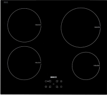 Встраиваемая индукционная панель Beko HII64400AT, 4 конфорок, Черный