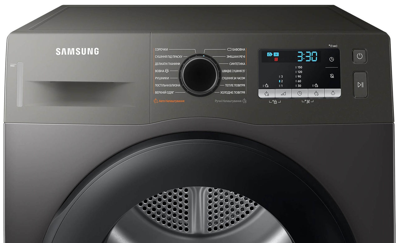 Masina de uscat rufe Samsung DV90TA040AX / 9 kg / A++ / Negru photo 7