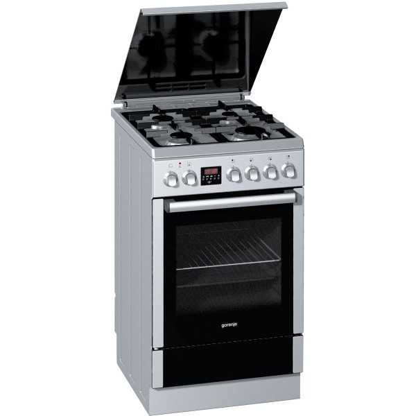 Газовая плита Gorenje K57375AX / 4 конфорок / 50 см / Нержавеющая сталь photo 1