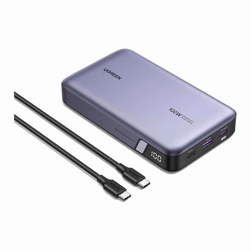Внешний аккумулятор Ugreen 20000mAh 100W Two-way Fast Charging Grey 