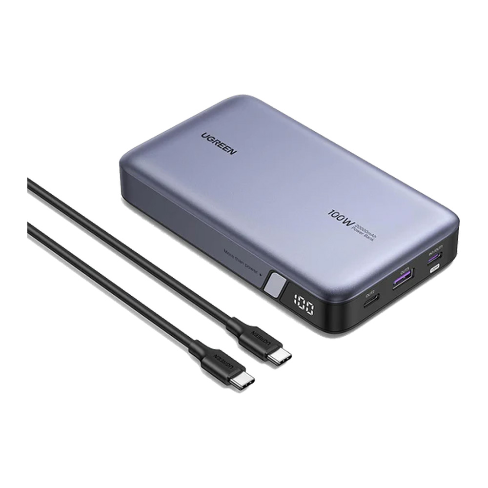 Внешний аккумулятор Ugreen 20 20000mAh 100W Two-way Fast Charging Grey photo 1