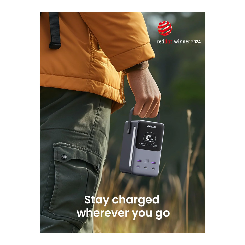 Acumulator extern Ugreen 48 48000mAh 300W Two-way Fast Charging Grey photo 3