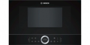 Cuptor cu microunde incorporabil Bosch BFL634GB1, 21 l, 900 W, Negru