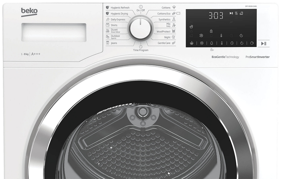 Masina de uscat rufe Beko DPY8506GXB1 / 8 kg / A+++ / Alb photo 3