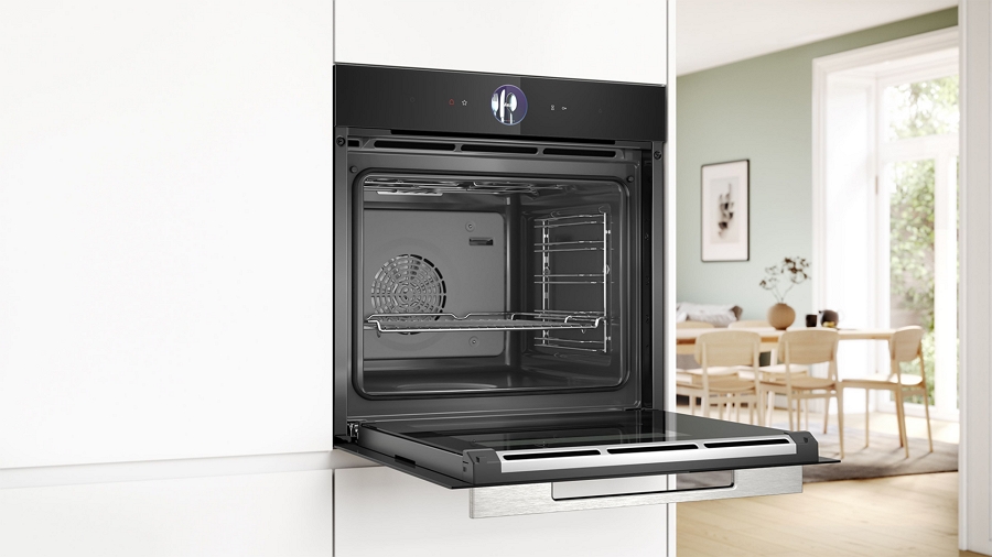 Встраиваемый шкаф с пароваркой Bosch HSG7361B1 / 71 л. / A+ / Черный photo 3